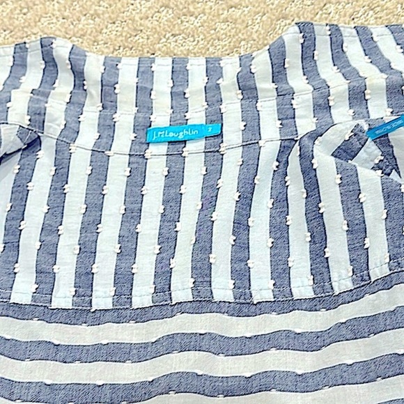 J. McLaughlin Button Down Striped Blouse - Picture 10 of 13